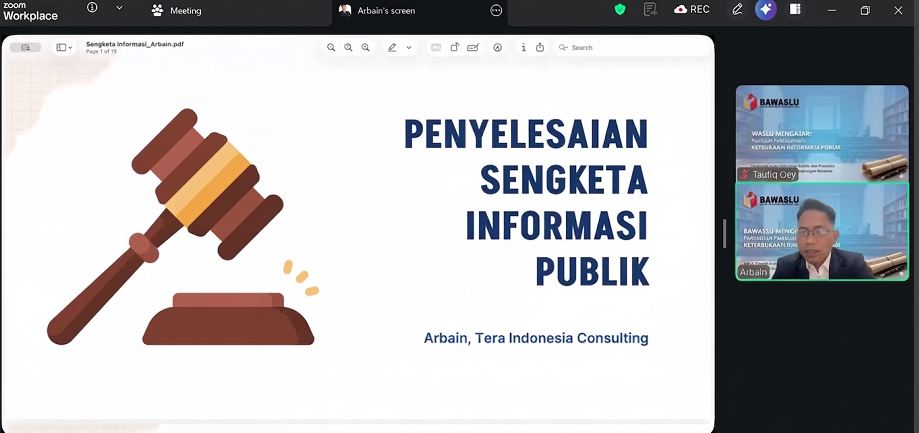 Materi Bawaslu Membelajarkan oleh Arbain (Direktur Tera Indonesia Consulting)