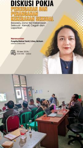 Bawaslu Kabupaten Probolinggo Ikuti Diskusi Pokja Pencegahan Kekerasan Seksual