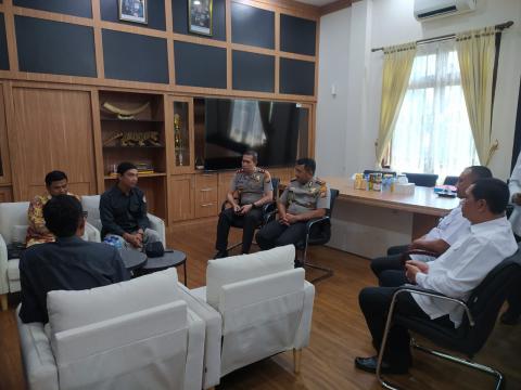 Audiensi Bawaslu Kabupaten Probolinggo ke Polres Probolinggo